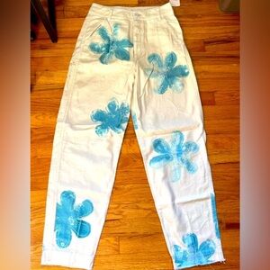 Free People  All  For Fun Utility Pant Size 0 NWT